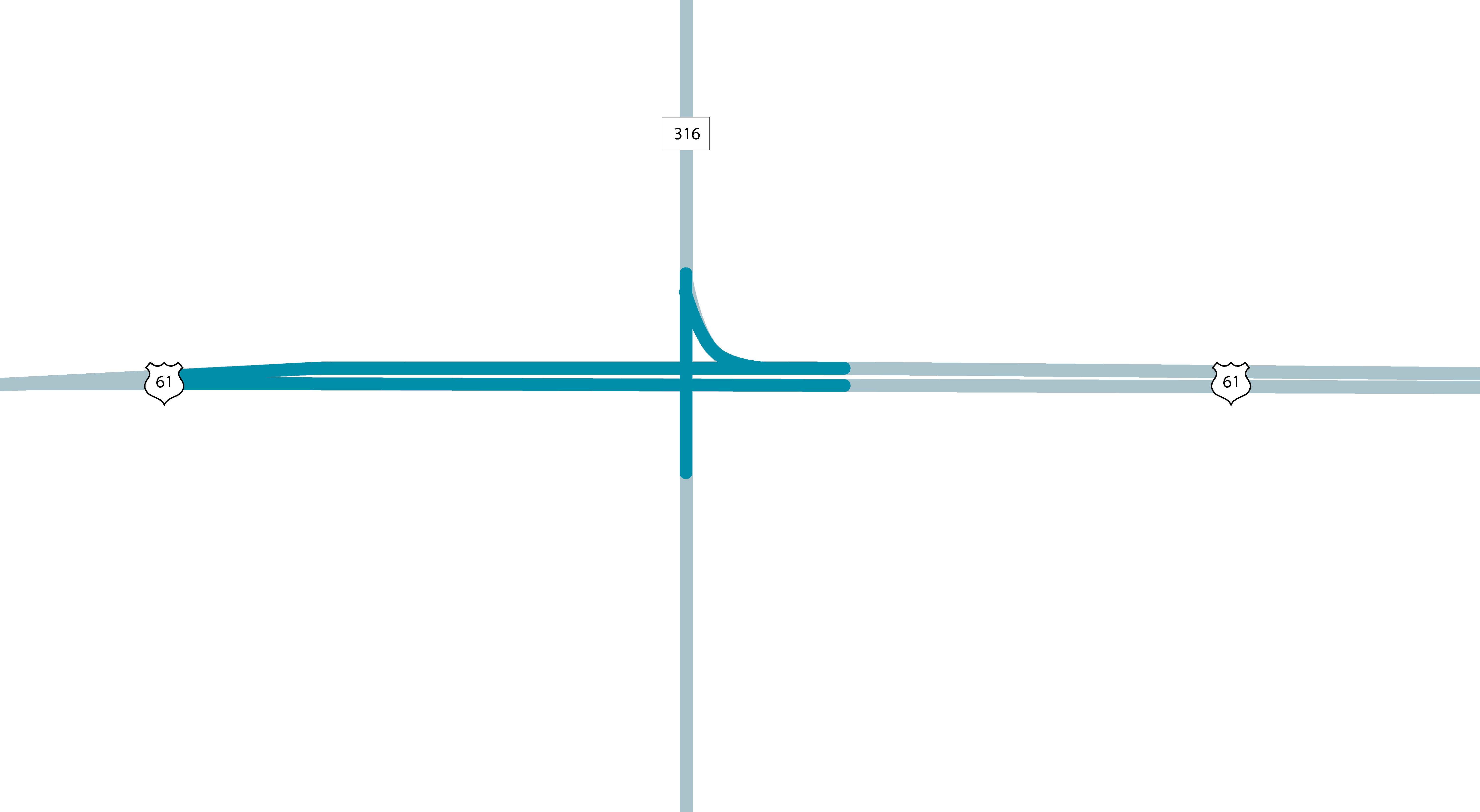 Hwy 61/ Hwy 316 Interesection Project Location Map